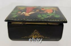 Antique Vintage Russian Lacquered Box Signed USSR