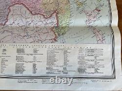 Large 28 x 44 Soviet Union Map, 1986, Vintage, near mint condition, in Russian