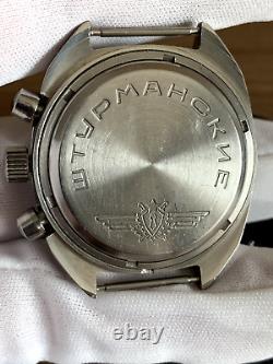 POLJOT 31659 Chronograph STURMANSKIE PILOT USSR Soviet Vintage Russian Watch