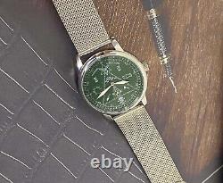 Pobeda Watch Masonic Mechanical USSR Soviet Wrist Russian Men Green Vintage Rare