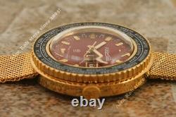 RARE City Cities NOS! Gold plated Russian wrist watch USSR vintage World time