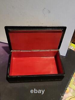 Russian Vintage Lacquer Box, Village Palekh 1964 Rare Signed