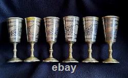 SILVER Vintage USSR Russian Sterling Silver 875 Vodka Cup Shot Glass
