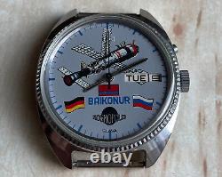 Slava KOSMOPOLIS Baikonur Automatic Vintage Russian Men's Watch cal. S2427 USSR