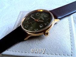 Soviet russian Slava vintage watch, Cal. 2414, 21 j, date, nearly NOS condition