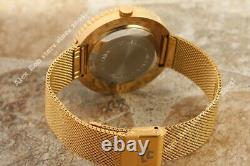 USSR vintage World time Rare City Cities NOS! Gold plated Russian wrist watch