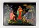 Vintage 1969 Palekh Russia Hand Painted Lacquer Box Artist Signed Pyrylova