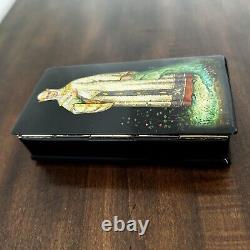 Vintage FEDOSKINO Russian USSR Lacquer Box The Frog Princess