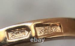Vintage Gold 583 14K Ring Demantoid Rare Women's Jewelry Lviv Russian Old USSR