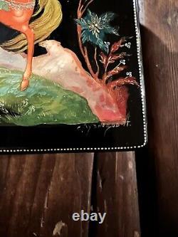 Vintage Large 1975 Russian Lacquer Box Made In USSR Good condition