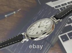 Vintage Molniya Watch Mechanical Soviet Russian USSR Molnija Men Leather Strap