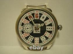 Vintage Molniya Watch Mechanical Wrist Play Cards Russian Soviet Molnja Rare 20c