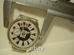Vintage Molniya Watch Mechanical Wrist Play Cards Russian Soviet Molnja Rare 20c