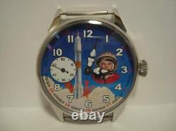 Vintage Molniya Watch Mechanical Wrist Yuri Gagarin Russian Space Molnja Rare 20