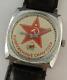 Vintage Pobeda Watch Mechanical Men Wrist Russian Ussr Soviet Hammer Sickle Star
