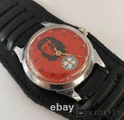 Vintage Pobeda Watch Mechanical Men's Wrist Russian USSR Soviet Che Guevara Rare