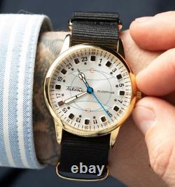 Vintage Raketa 24h Polar Mechanical Russian Soviet Wristwatch USSR Men's Rare