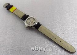 Vintage Raketa Watch Big Zero Mechanical Wrist USSR Soviet Russian Men Leather
