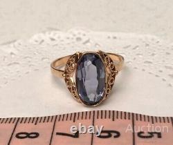 Vintage Ring Gold 583 14K Alexandrite Women's Jewelry Russian Chisinau USSR Rare