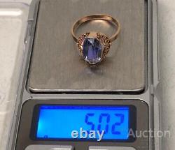 Vintage Ring Gold 583 14K Alexandrite Women's Jewelry Russian Chisinau USSR Rare