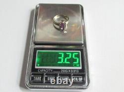Vintage Soviet Ring Russian Sterling Silver 875 Alexandrite Stone Size 7 USSR