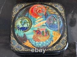 Vintage USSR Russian Lacquer Box The Tale of Tsar Saltan