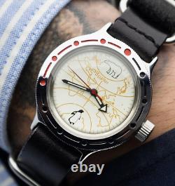 Vintage Vostok Buran Watch Mechanical Russian Soviet USSR Polar Bear Wrist 20th