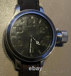 Vintage Watch Diving Mechanical Russian USSR Wrist Men's Leather Strap Rare 20th