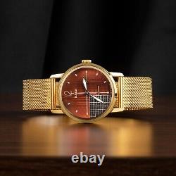 Vintage Watch Pobeda Mechanical Soviet Russian Classic USSR Rare Red Zim 20th