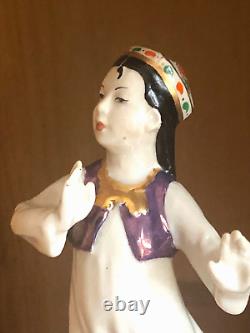 Vtg DULEVO Russia/USSR Porcelain Figurine Uzbek Dancing Girl 1950s Very Rare