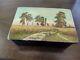 Vtg Lacquer Box Russian Signed Hand Painted Nature Scene Ussr Trinket Box