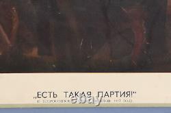 Affiche de propagande de discours du leader du parti communiste russe de l'URSS de 1917 Lénine en français