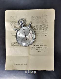 Chronomètre mécanique SLAVA de collection de l'URSS, de l'époque soviétique, en boîte