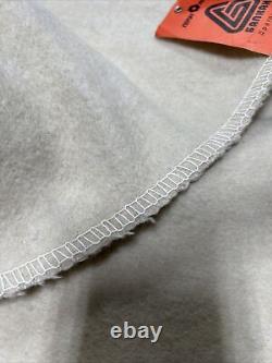 Couverture en laine vintage Perun russe URSS unie beige 78x65