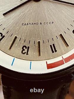 Montre-bracelet vintage RAKETA 24 heures POLAR ANTARCTIQUE URSS russe soviétique 2623 #6032