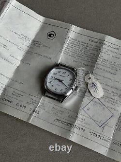 NOS NOUVELLE URSS soviétique russe Vintage POLJOT montre mécanique en chrome avec papiers