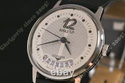 Raketa Aujourd'hui Montre-bracelet russe vintage extrêmement rare de l'URSS avec calendrier 2614.