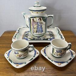 Service à thé en porcelaine russe de l'URSS Konokova Vtg Design du milieu du siècle Sert 2 Rétro