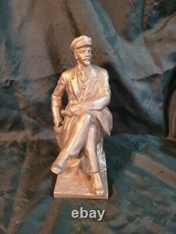 Statue figurine soviétique russe vintage de Lénine, propagande communiste de l'URSS