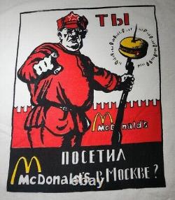 T-shirt RARE de collection Vintage russe MCDONALD'S URSS SOVIET Mashup Punk Rock Taille M